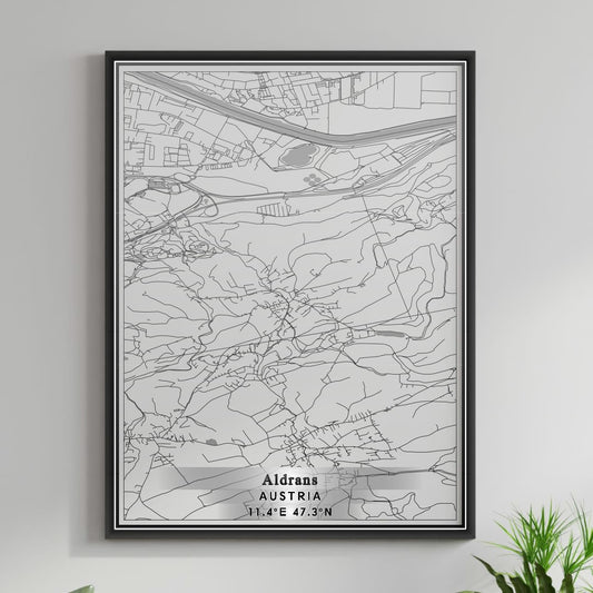 ROAD MAP OF ALDRANS, AUSTRIA BY MAPBAKES