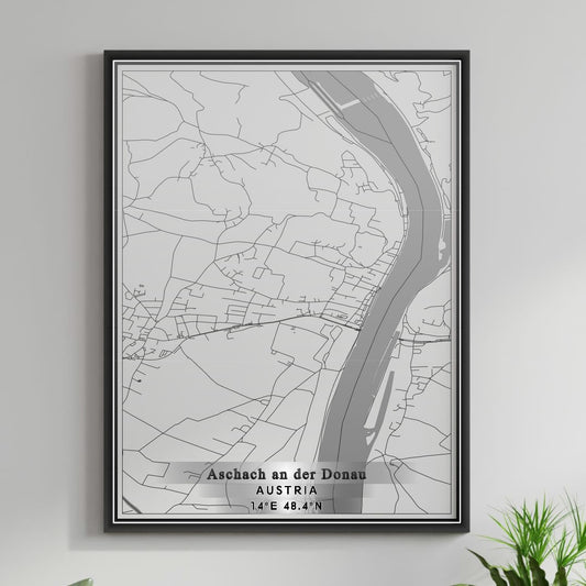 ROAD MAP OF ASCHACH AN DER DONAU, AUSTRIA BY MAPBAKES