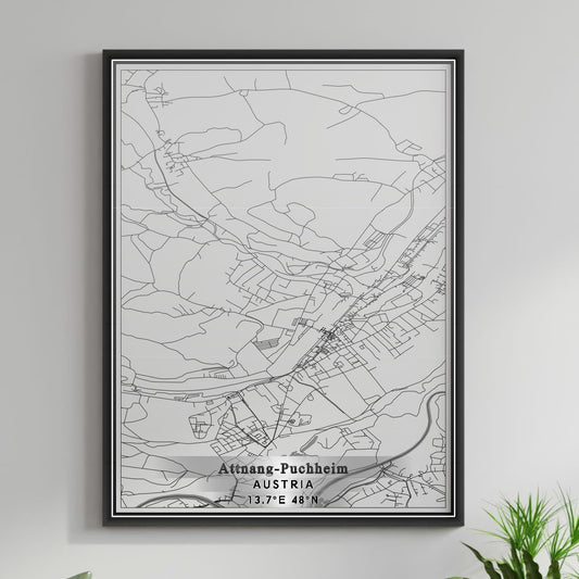 ROAD MAP OF ATTNANG PUCHHEIM, AUSTRIA BY MAPBAKES