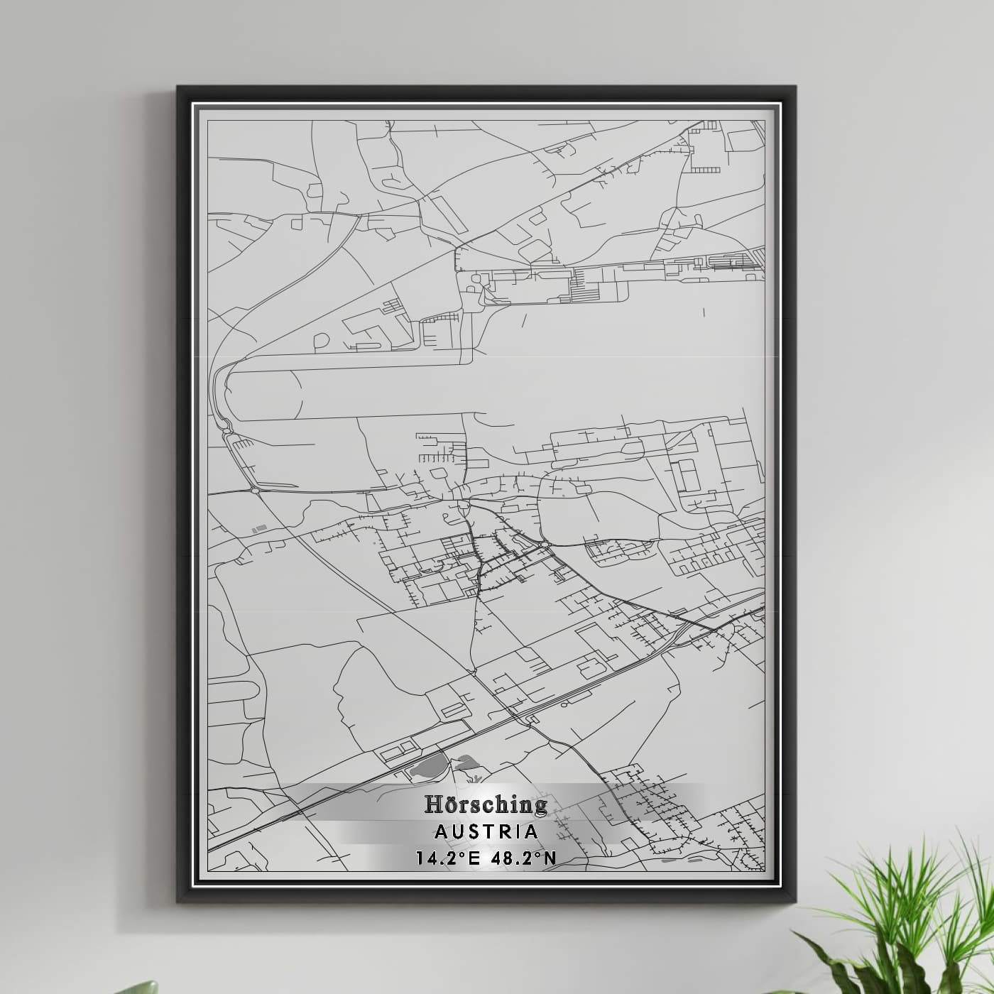 ROAD MAP OF HORSCHING, AUSTRIA BY MAPBAKES