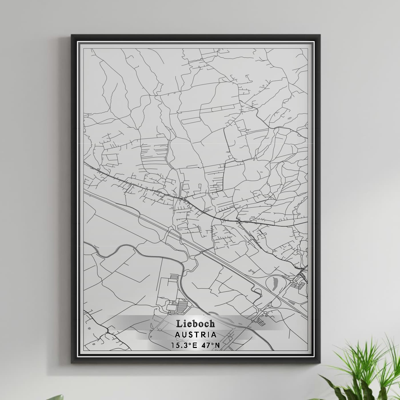 ROAD MAP OF LIEBOCH, AUSTRIA BY MAPBAKES