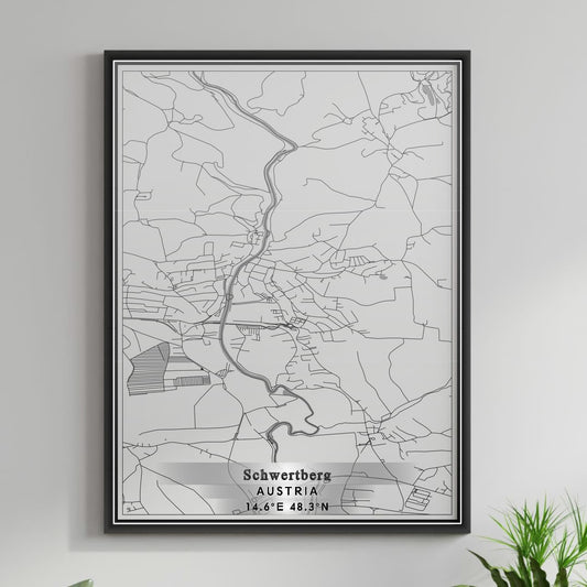 ROAD MAP OF SCHWERTBERG, AUSTRIA BY MAPBAKES