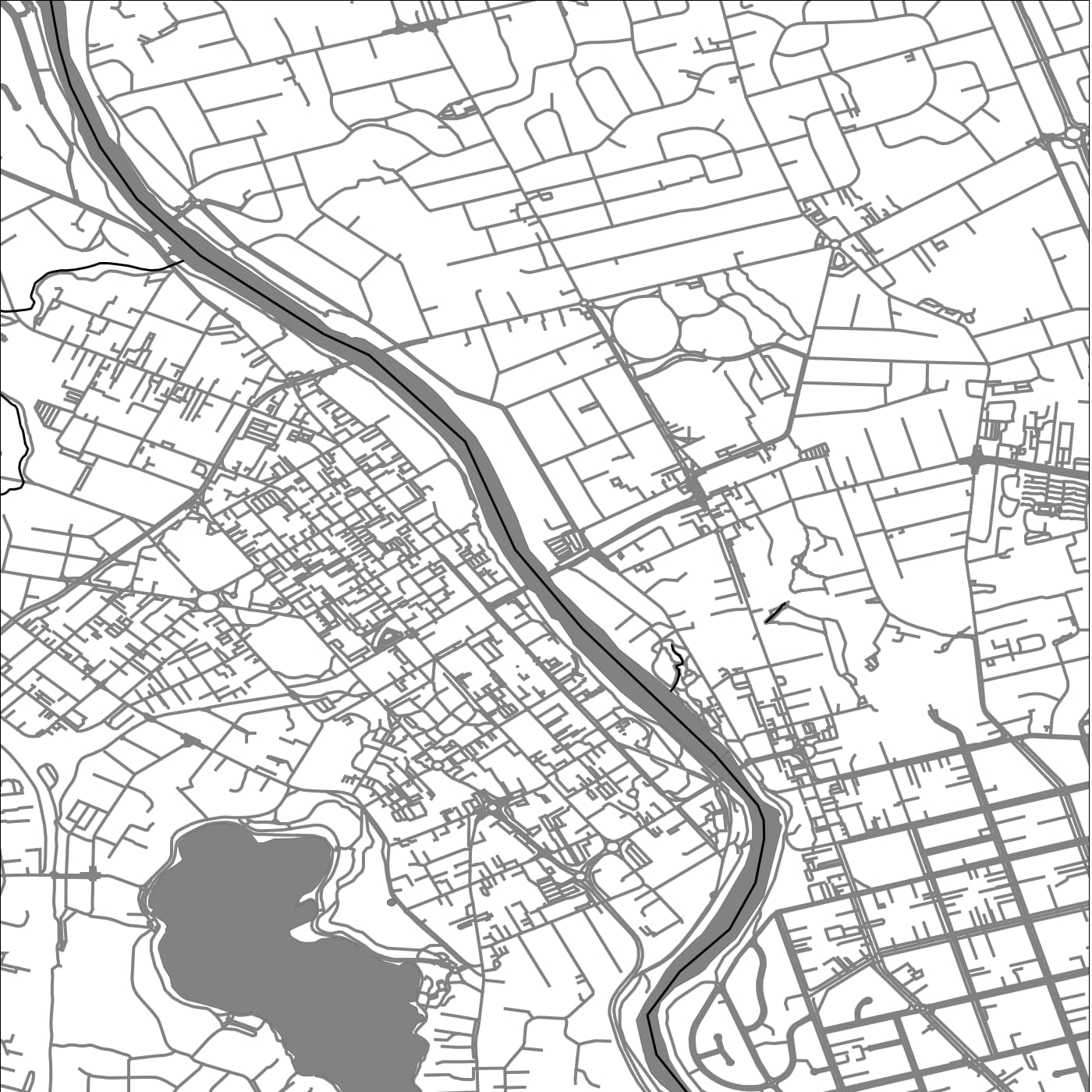 ROAD MAP OF HAMILTON, NEW ZEALAND BY MAPBAKES