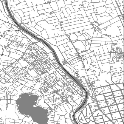 ROAD MAP OF HAMILTON, NEW ZEALAND BY MAPBAKES