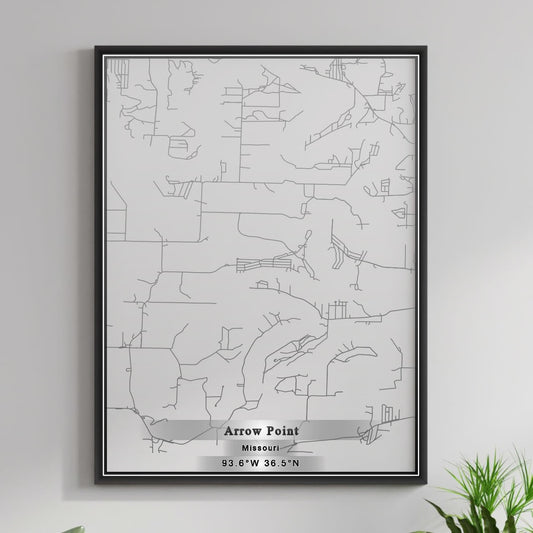 ROAD MAP OF ARROW POINT, MISSOURI BY MAPBAKES