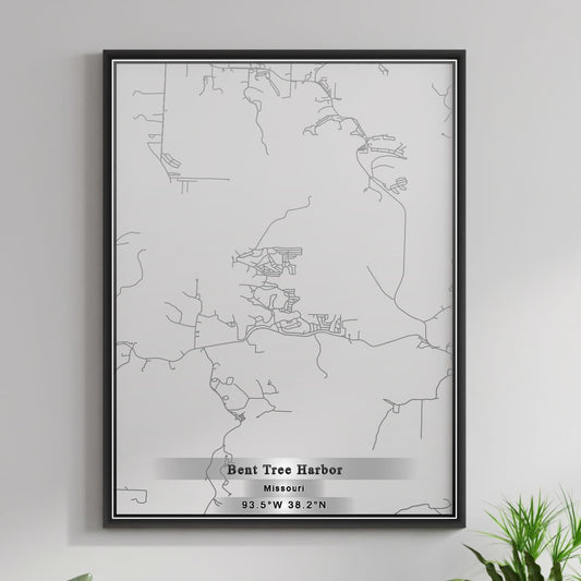 ROAD MAP OF BENT TREE HARBOR, MISSOURI BY MAPBAKES