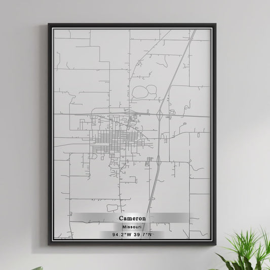 ROAD MAP OF CAMERON, MISSOURI BY MAPBAKES