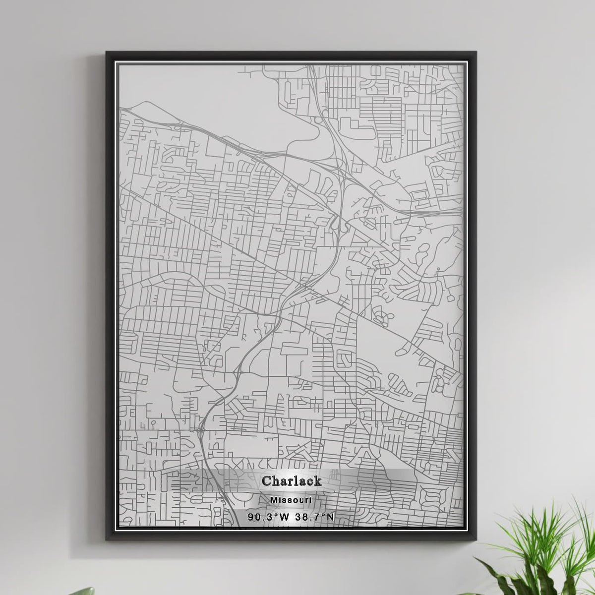 ROAD MAP OF CHARLACK, MISSOURI BY MAPBAKES