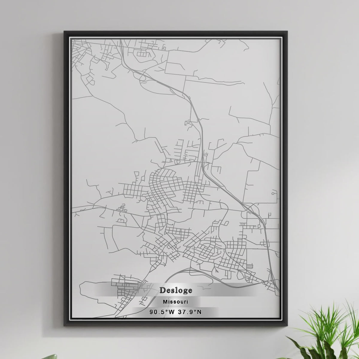 ROAD MAP OF DESLOGE, MISSOURI BY MAPBAKES