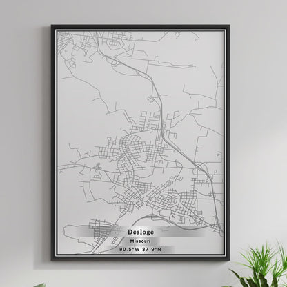 ROAD MAP OF DESLOGE, MISSOURI BY MAPBAKES