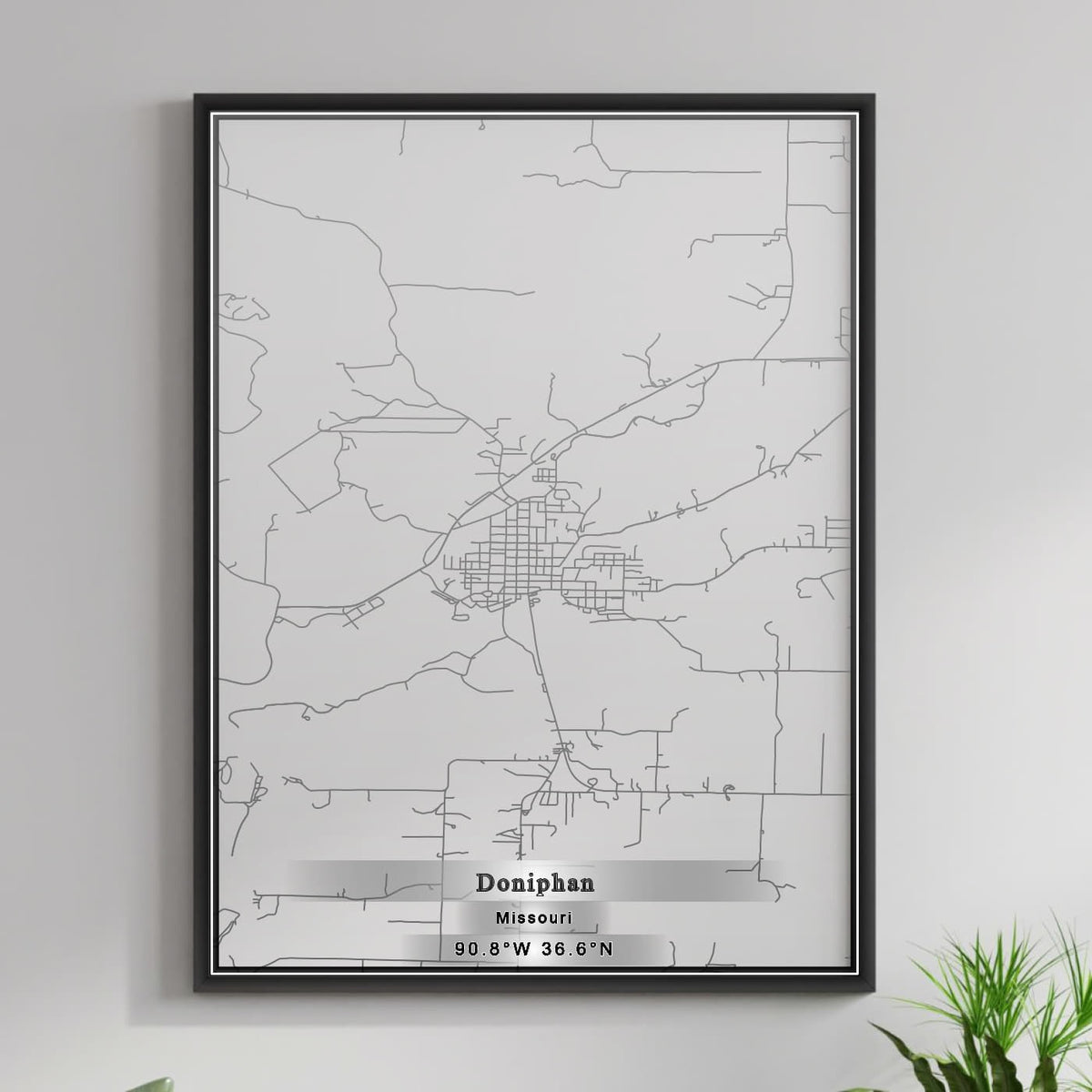 ROAD MAP OF DONIPHAN, MISSOURI BY MAPBAKES