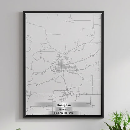 ROAD MAP OF DONIPHAN, MISSOURI BY MAPBAKES