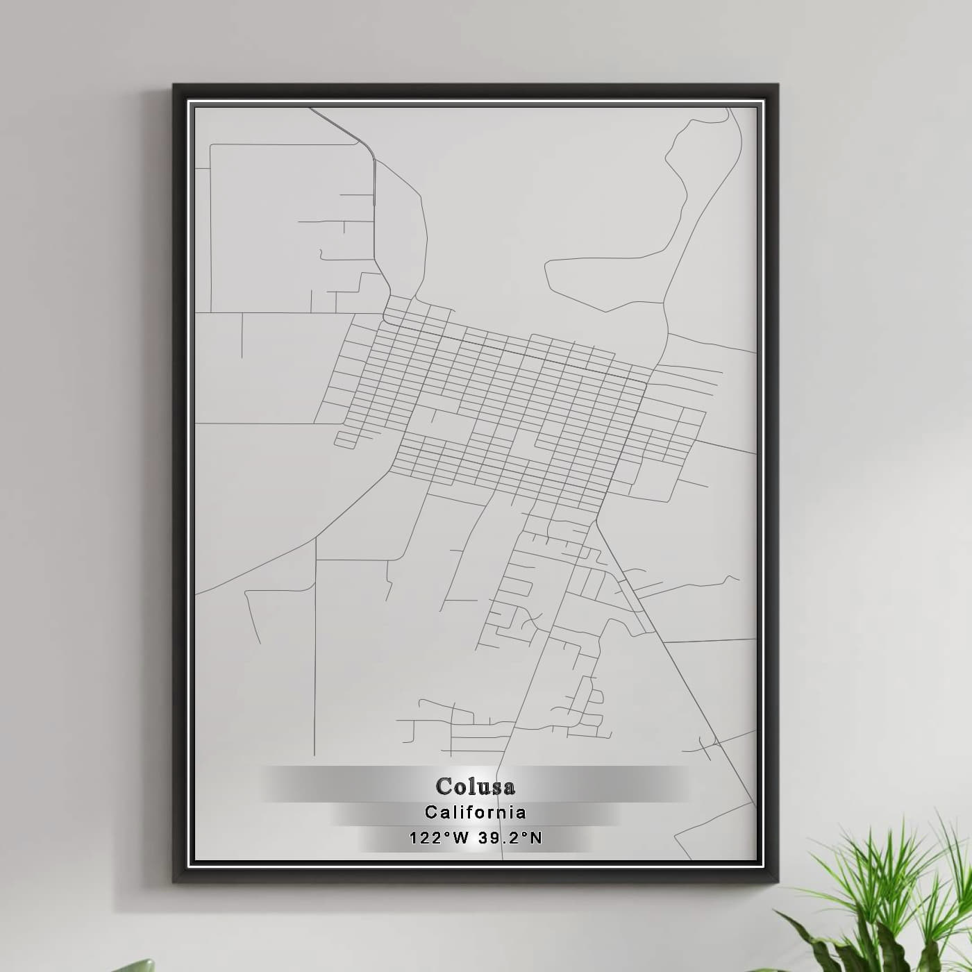 ROAD MAP OF COLUSA, CALIFORNIA BY MAPBAKES