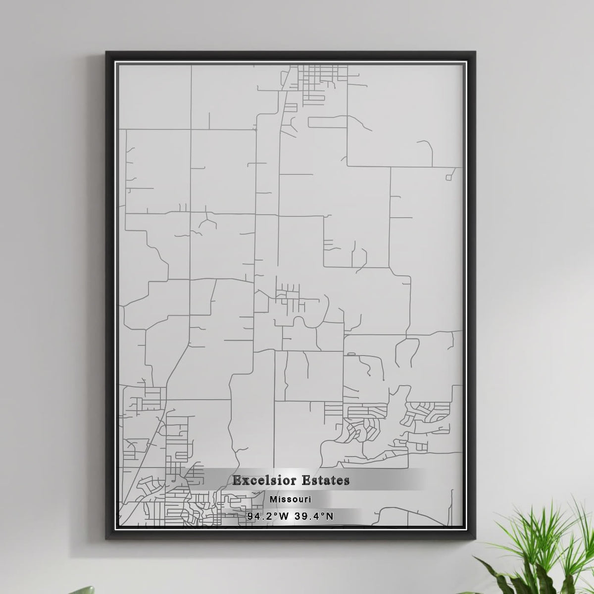 ROAD MAP OF EXCELSIOR ESTATES, MISSOURI BY MAPBAKES