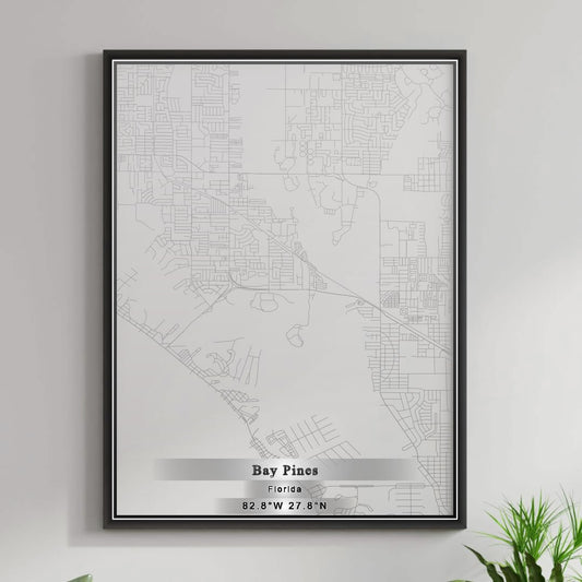 ROAD MAP OF BAY PINES, FLORIDA BY MAPBAKES