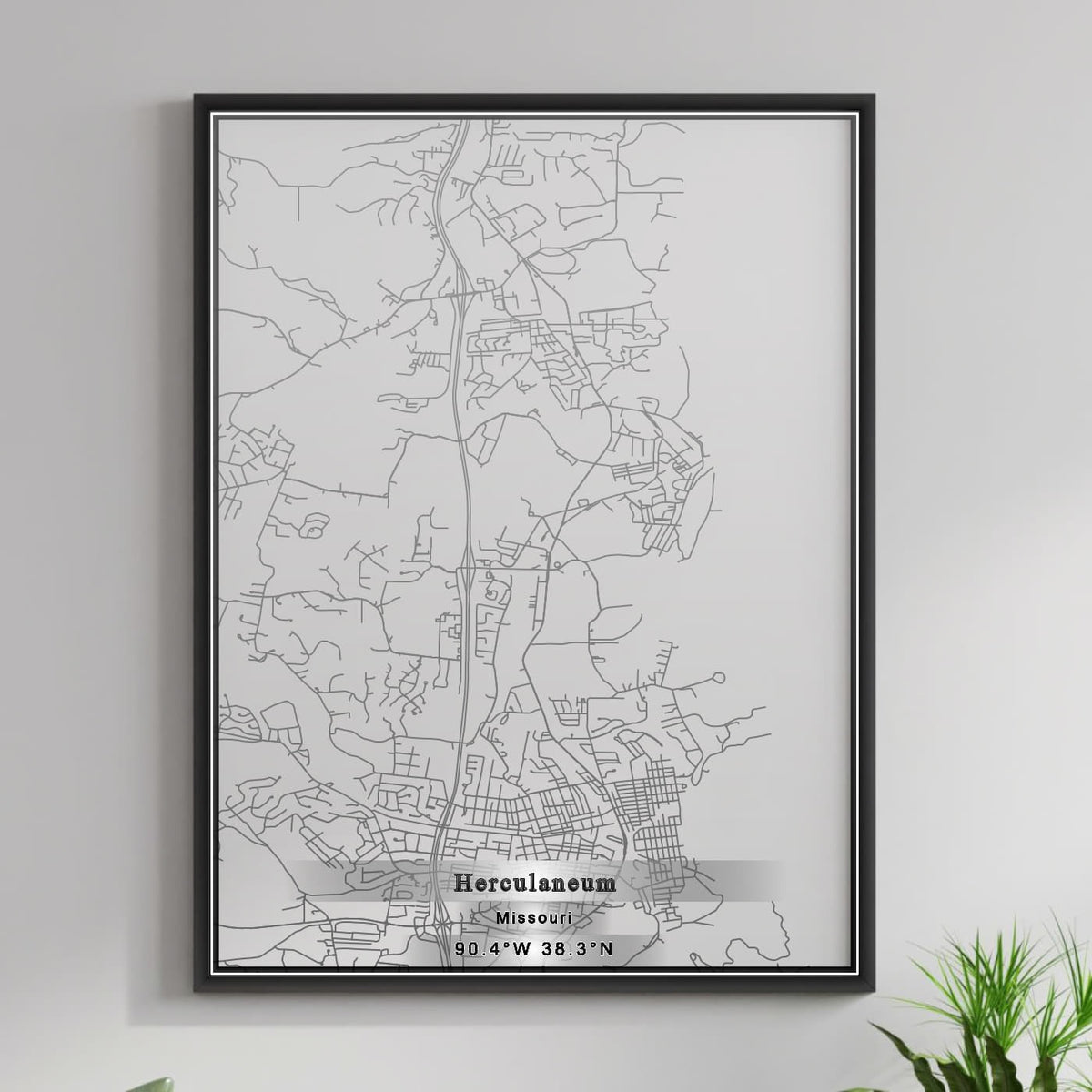 ROAD MAP OF HERCULANEUM, MISSOURI BY MAPBAKES