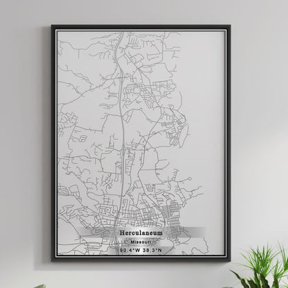 ROAD MAP OF HERCULANEUM, MISSOURI BY MAPBAKES