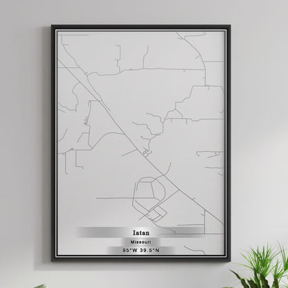 ROAD MAP OF IATAN, MISSOURI BY MAPBAKES