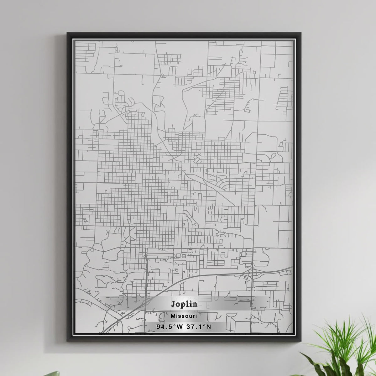 ROAD MAP OF JOPLIN, MISSOURI BY MAPBAKES