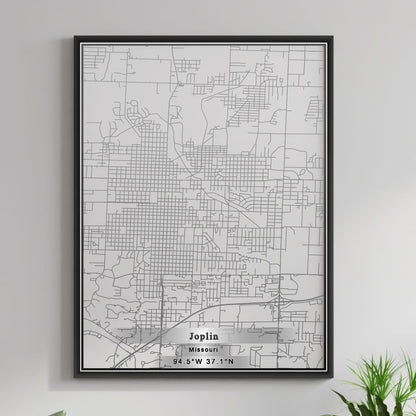 ROAD MAP OF JOPLIN, MISSOURI BY MAPBAKES