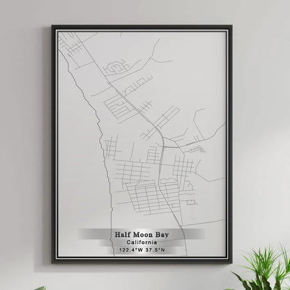 ROAD MAP OF HALF MOON BAY, CALIFORNIA BY MAPBAKES