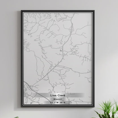 ROAD MAP OF LINN CREEK, MISSOURI BY MAPBAKES