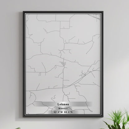 ROAD MAP OF LOHMAN, MISSOURI BY MAPBAKES
