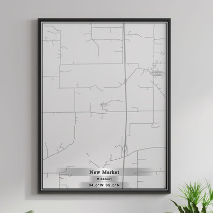 ROAD MAP OF NEW MARKET, MISSOURI BY MAPBAKES