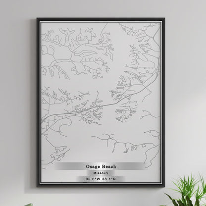 ROAD MAP OF OSAGE BEACH, MISSOURI BY MAPBAKES