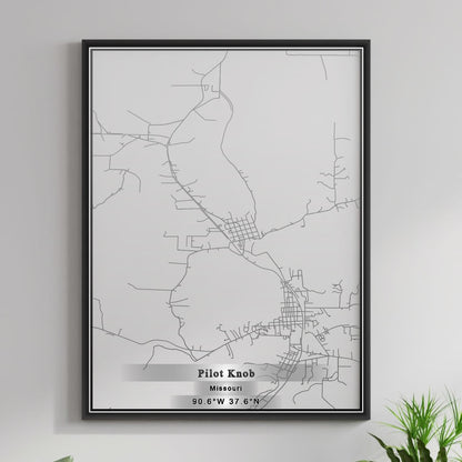 ROAD MAP OF PILOT KNOB, MISSOURI BY MAPBAKES