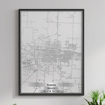 ROAD MAP OF SEDALIA, MISSOURI BY MAPBAKES
