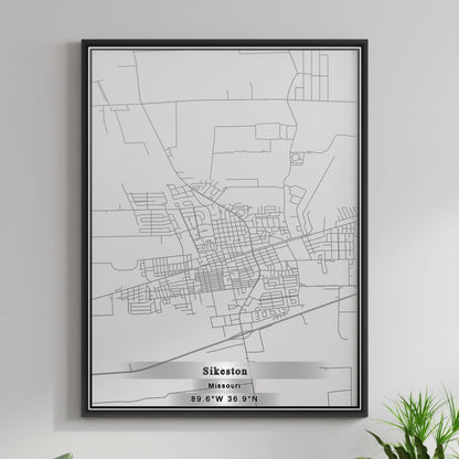 ROAD MAP OF SIKESTON, MISSOURI BY MAPBAKES