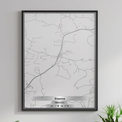 ROAD MAP OF STANTON, MISSOURI BY MAPBAKES