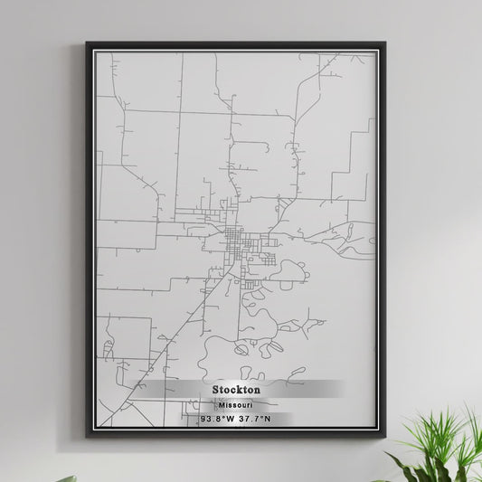 ROAD MAP OF STOCKTON, MISSOURI BY MAPBAKES