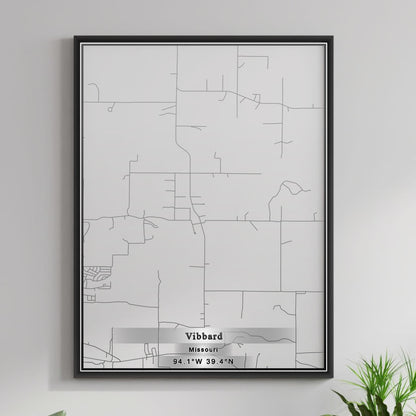 ROAD MAP OF VIBBARD, MISSOURI BY MAPBAKES