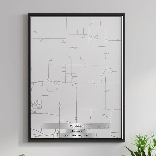 ROAD MAP OF VIBBARD, MISSOURI BY MAPBAKES