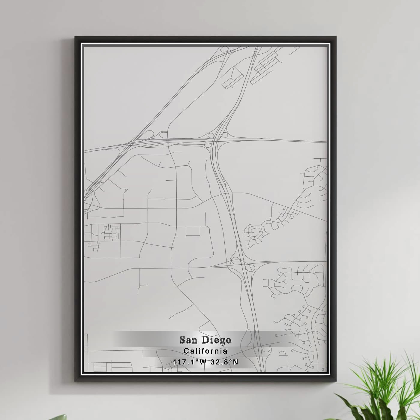 ROAD MAP OF SAN DIEGO, CALIFORNIA BY MAPBAKES