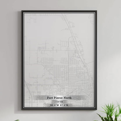 ROAD MAP OF FORT PIERCE NORTH, FLORIDA BY MAPBAKES