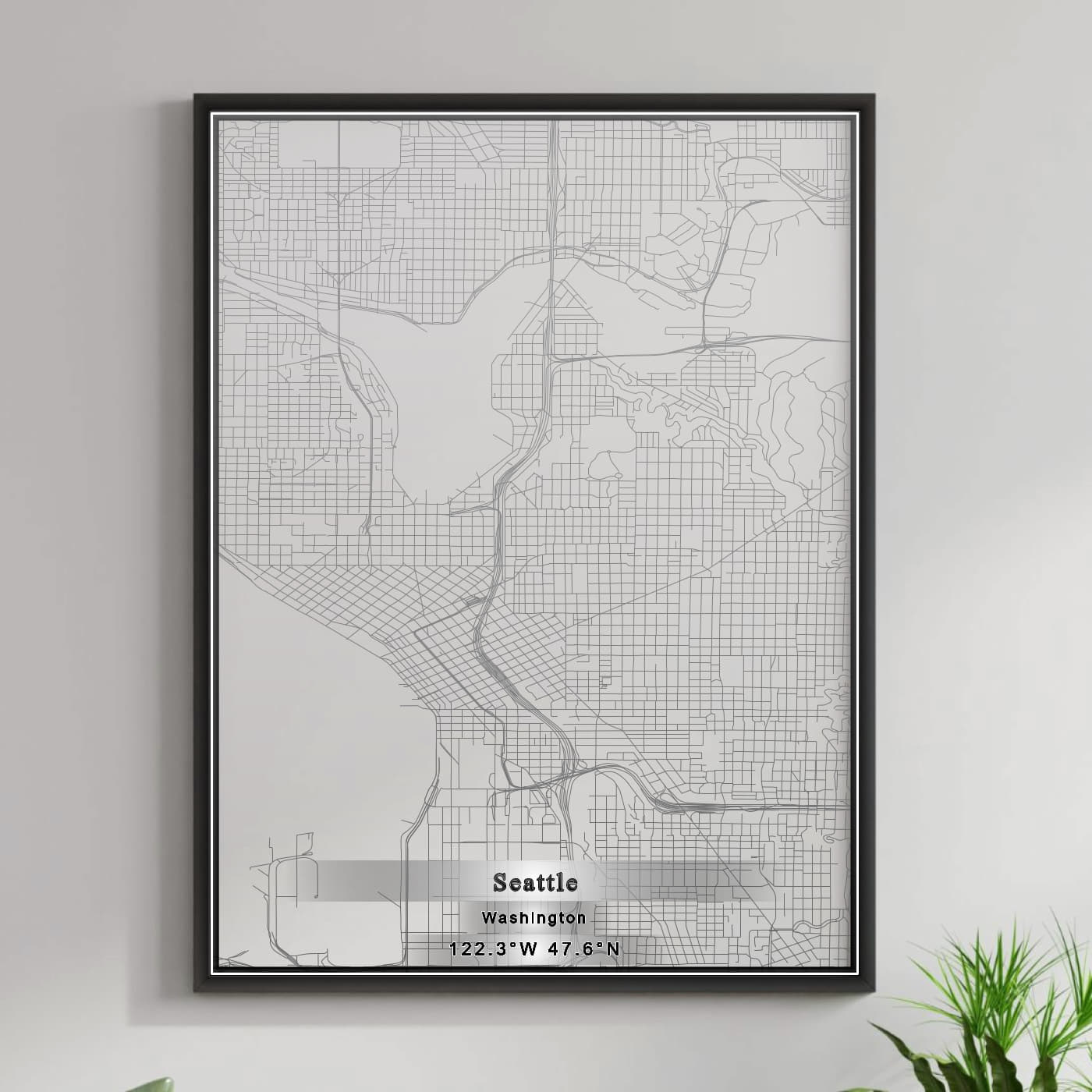 ROAD MAP OF SEATTLE, WASHINGTON BY MAPBAKES