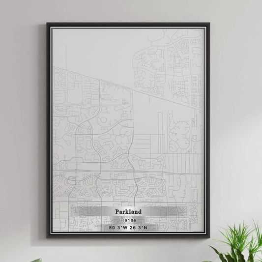 ROAD MAP OF PARKLAND, FLORIDA BY MAPBAKES