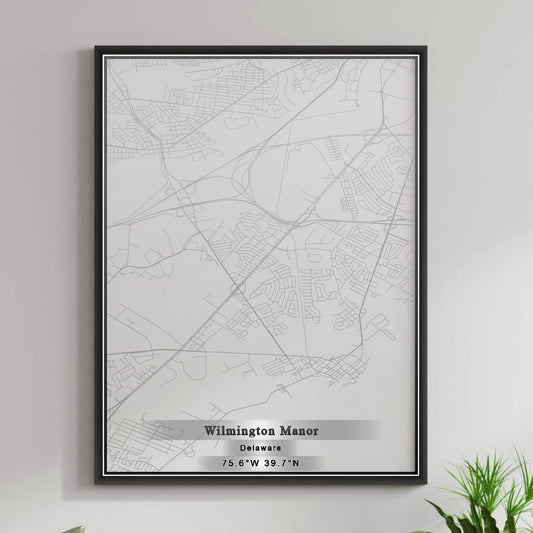 ROAD MAP OF WILMINGTON MANOR, DELAWARE BY MAPBAKES