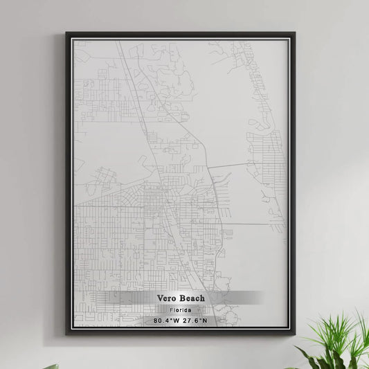 ROAD MAP OF VERO BEACH, FLORIDA BY MAPBAKES