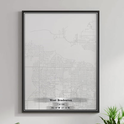 ROAD MAP OF WEST BRADENTON, FLORIDA BY MAPBAKES