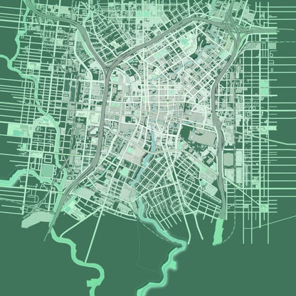 COLOURED ROAD MAP OF LUMBER CITY, GEORGIA BY MAPBAKES