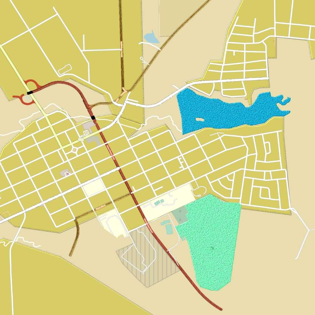 COLOURED ROAD MAP OF BETHAL, SOUTH AFRICA BY MAPBAKES