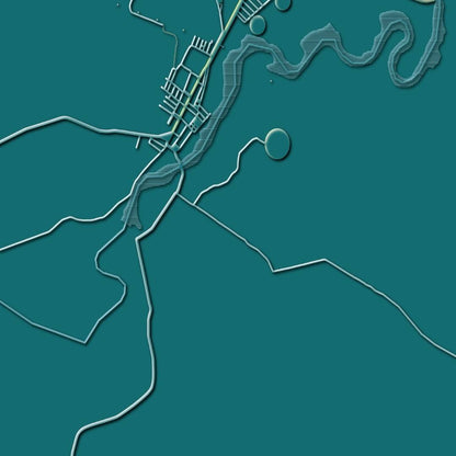 COLOURED ROAD MAP OF AMÃ‰RICA DOURADA, BRAZIL BY MAPBAKES