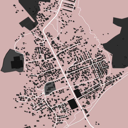 COLOURED ROAD MAP OF BROWNSWEG, SURINAME BY MAPBAKES