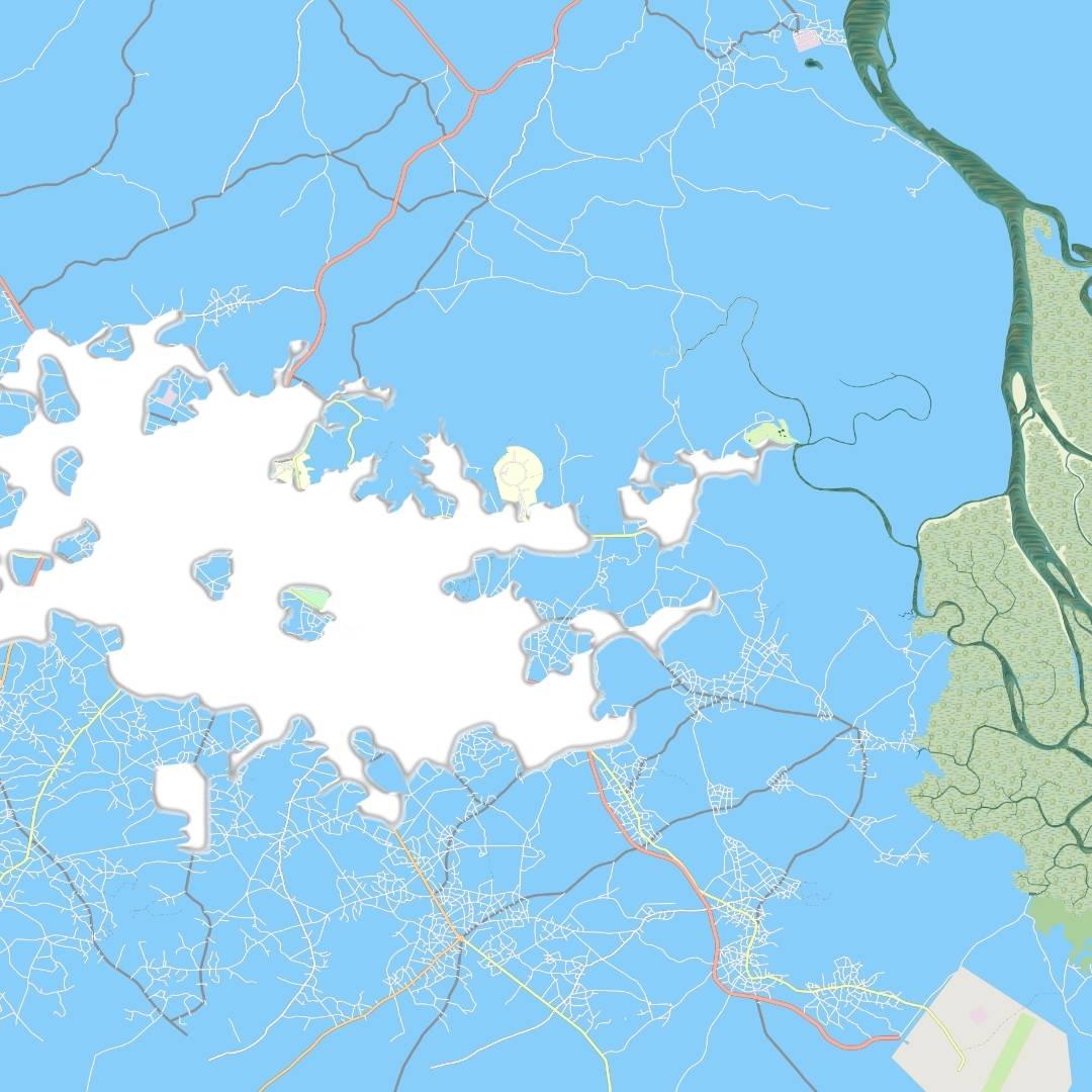COLOURED ROAD MAP OF UYO, NIGERIA BY MAPBAKES