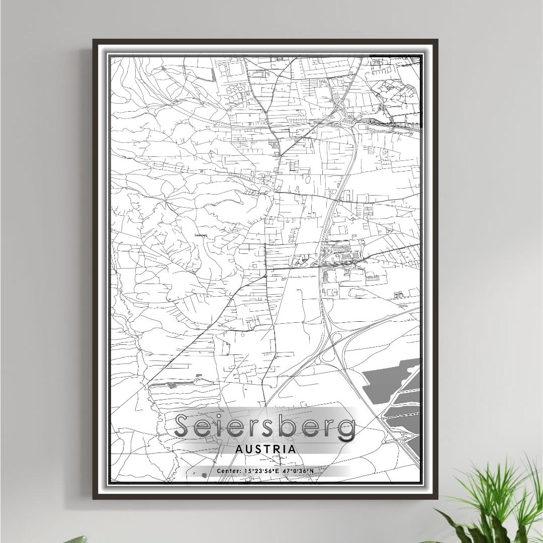 ROAD MAP OF SEIERSBERG, AUSTRIA BY MAPBAKES