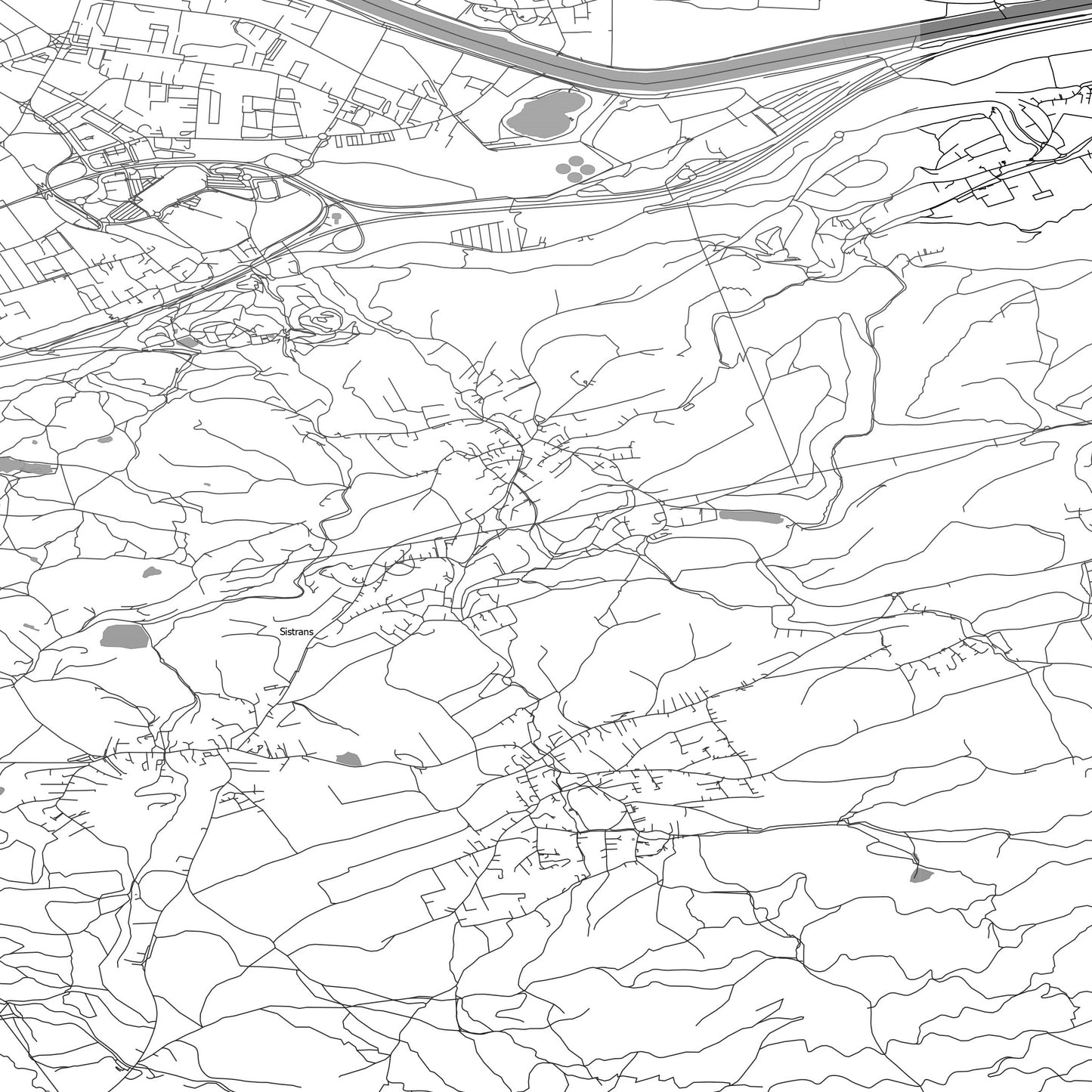 ROAD MAP OF SISTRANS, AUSTRIA BY MAPBAKES